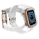 Protect Strap Band Band with Case for Apple Watch 7 / SE (41/40 / 38mm) Case Armored Watch Cover Whi