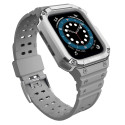 Protect Strap Band Band with Case for Apple Watch 7 / SE (41/40 / 38mm) Case Armored Watch Cover Gra