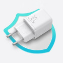 Joyroom wall charger (EU plug) USB / USB Type C 30W Power Delivery QuickCharge 3.0 AFC FCP white (L-