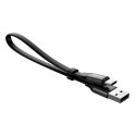 Baseus Nimble flat cable USB / USB-C cable with holder 2A 0.23M black (CATMBJ-01)