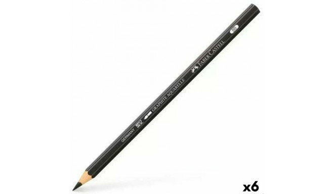 Pliiats Faber-Castell Graphite Aquarelle Akvarell Must Kuusnurkne 8B (6 Ühikut)