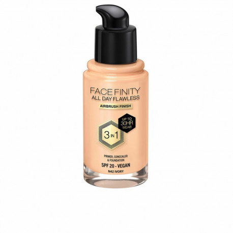 Meigi aluskreem Max Factor Face Finity All Day Flawless Nº N42 Ivory N42-Ivory Spf 20 30 ml 3-in-1