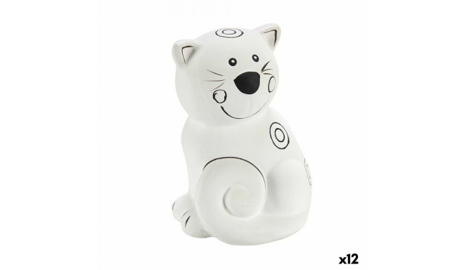 Paint Your Own Money Box Pincello 19280 19280 Ceramic Cat 9 x 11,8 x 8,5 cm (12 Units)