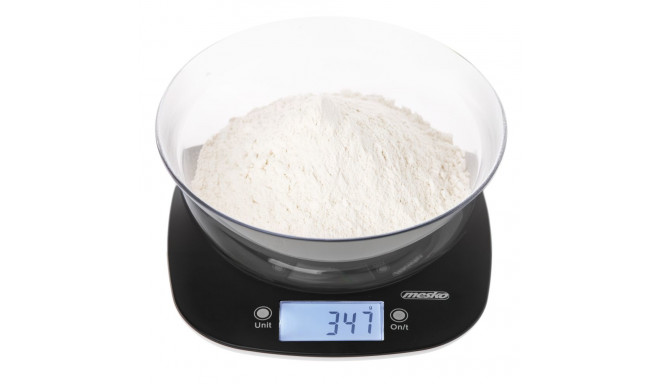 Adler Kitchen Scale with a bowl | MS 3179b | Graduation 1 g | Display type LCD | Black