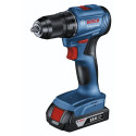 Bosch Cordless Drill GSR 18V-45 Professional, 18V (blue/black, 2x Li-Ion battery 2.0Ah, 82-piece acc