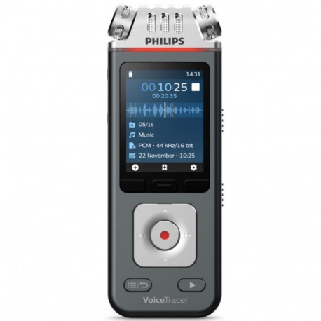 Diktofon DVT6115 8GB, USB, microSDHC 32GB, 3 Hi-Fi mikrofoni