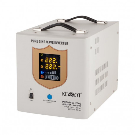 Uninterruptible power supply KEMOT PROsinus-2000 converter with pure sine wave and charging function