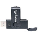 Manhattan USB-A Mini Multi-Card Reader/Writer, 5 Gbps (USB 3.2 Gen1 aka USB 3.0), 24-in-1, SuperSpee