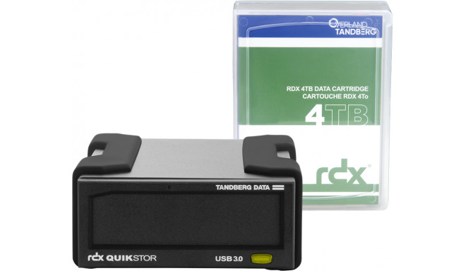 Overland-Tandberg O-T RDX External drive kit with 4TB HDD, black, USB3+