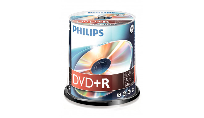 1x100 Philips DVD+R 4,7GB 16x SP