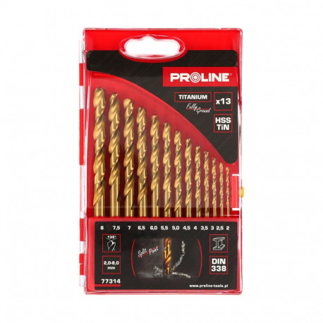 hsstin din338 lihvitud metallipuurid 13 tk (2-8 mm) proline