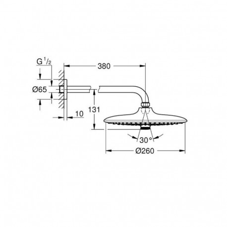 Dušiotsiku ja hoidiku komplekt Grohe Euphoria 260, 26459000, kroom