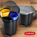 Curver pedal waste bin for sorting, 40L, black (254540)