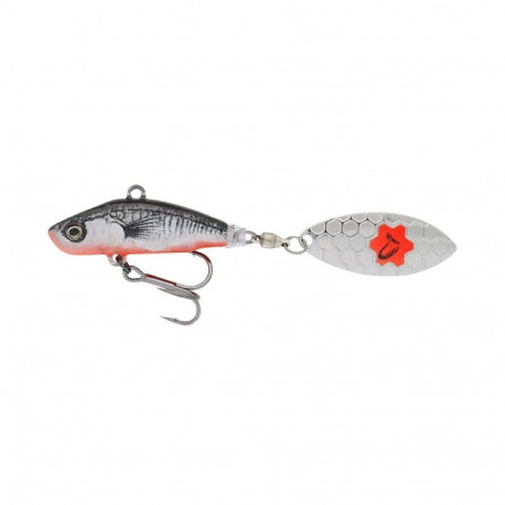 SavageGear 3D Sticklebait Tailspin 8cm/18g/2-6m Black Red