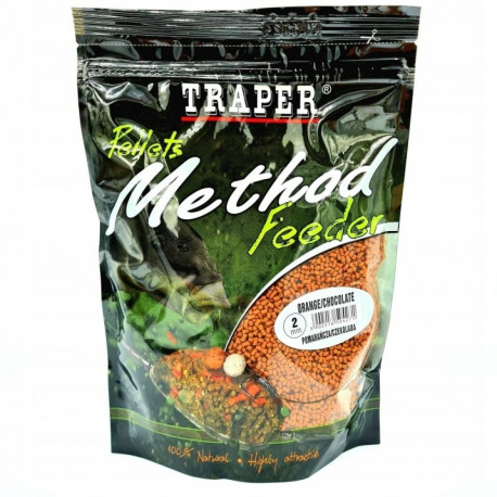 TRAPER Method Feeder Pellet Apelsin/Šokolaad 2mm/500g