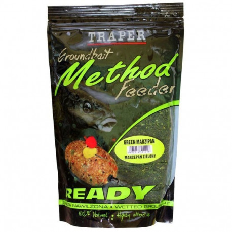Groundbait TRAPER Method Feeder Ready Green Marzipan 750g
