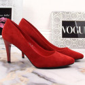 Sergio Leone W SK379K red suede high heels (36)