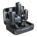Devia microphone for smartfon Kintone Lightning wireless 2in1 black