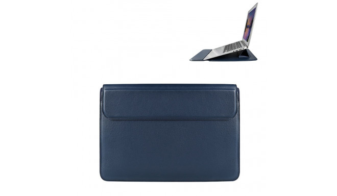 Devia laptop bag / MacBook bracket bag Ultra-Thin 15,4'' waterproof PU leather blue