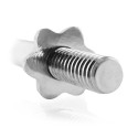 STANDARD BARBELL BAR WITH THREAD AND CLAMPS HMS GPR120 1200MM 6.75KG