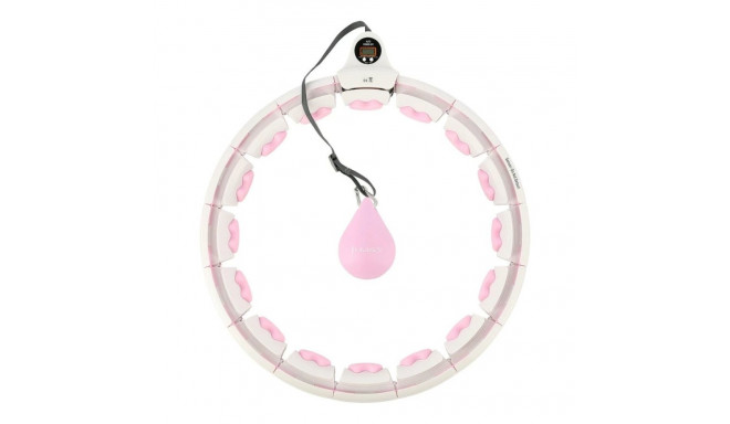 Hula hop with tabs, weight and counter HMS HHW06 pink