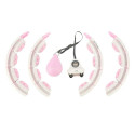 Hula hop with tabs, weight and counter HMS HHW06 pink