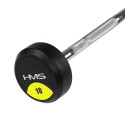 HMS GSL10 fixed rubberised barbell/grip 10kg