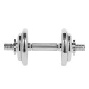 Chrome barbells in a case HMS STC15 (2 x 10 kg)