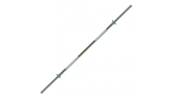 STANDARD BARBELL BAR WITH THREAD AND CLAMPS HMS GPR180 1800MM 9.75KG