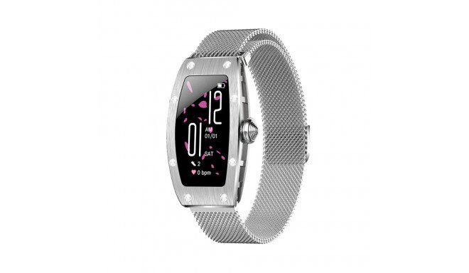 Kumi K18 Svarovski smartwatch silver