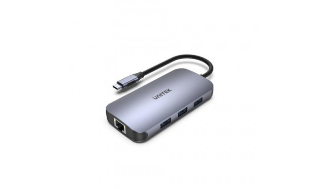 UNITEK uHUB N9+ Wired USB 3.2 Gen 1 (3.1 Gen 1) Type-C Grey