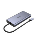 UNITEK uHUB O8+ Wired USB 3.2 Gen 1 (3.1 Gen 1) Type-C Grey