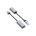 Conceptronic ABBY08G USB 3.2 Gen 1 Gigabit Network Adapter, Wake-on-LAN, Compatible with Nintendo Sw