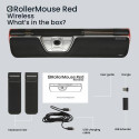 Contour Design RollerMouse Red, Wireless - ergonomic mouse - wireless- Bluetooth - USB-C