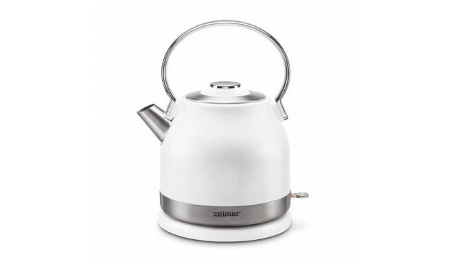 Zelmer ZCK7940 electric kettle 1.5 L 2200 W Stainless steel, White