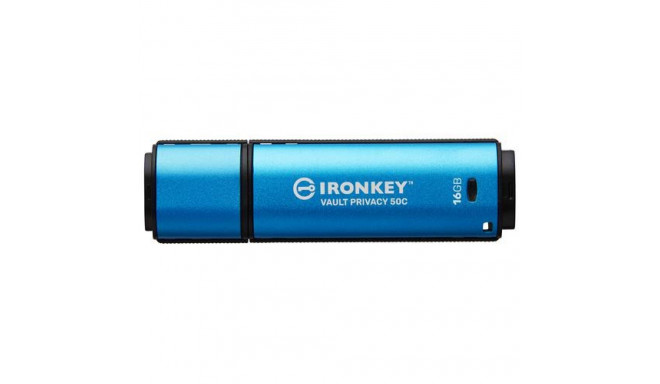 Kingston Technology IronKey 16GB USB-C Vault Privacy 50C AES-256 Encrypted, FIPS 197