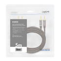 LogiLink CA1211 audio cable 5 m 2 x Banana Black