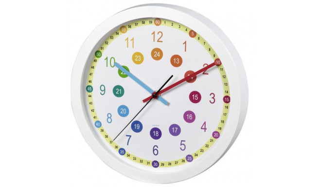 Hama Easy Learning Quartz clock Circle Multicolour, White