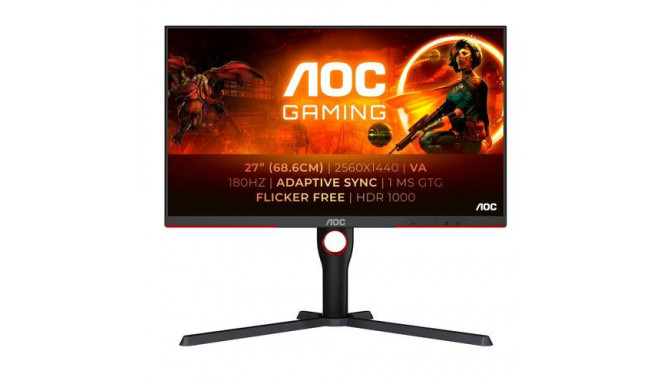 AOC G3 Q27G3XMN/BK computer monitor 68.6 cm (27&quot;) 2560 x 1440 pixels 2K Ultra HD LED Black