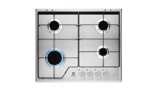 Electrolux KGS6424SX hob Stainless steel Built-in 56 cm Gas 4 zone(s)