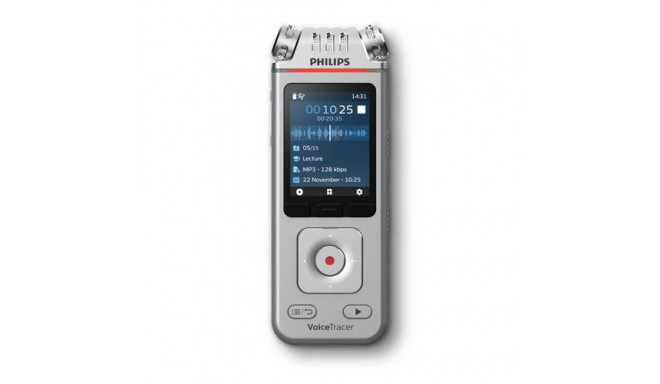 Philips Voice Tracer DVT4110/00 dictaphone Flash card Chrome, Silver