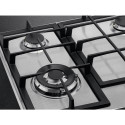 AEG HGB64420SM Black, Stainless steel Countertop 56 cm Gas 4 zone(s)