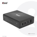 CLUB3D Travel Charger 132W GAN technology, Four port USB Type-A and -C, Power Delivery(PD) 3.0 Suppo