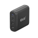 CLUB3D Travel Charger 100W GaN technology, Four port USB Type-A(2x) and -C(2x), Power Delivery(PD) 3