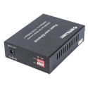 Intellinet Gigabit PoE+ Media Converter, 1000Base-T RJ45 Port to 1000Base-LX (SC) Single-Mode, 20 km