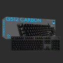 Logitech G G512 CARBON LIGHTSYNC RGB Mechanical Gaming Keyboard with GX Red switches