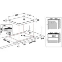Whirlpool TGML 650 IX Stainless steel Built-in 58 cm Gas 4 zone(s)