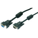 LogiLink VGA M/F 1.8m VGA cable VGA (D-Sub) Black