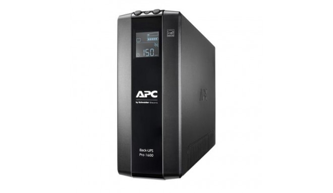 APC Back-UPS Pro, 1600VA/960W, Tower, 230V, 8x IEC C13 outlets, AVR, LCD, User Replaceable Battery