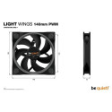 be quiet! Light Wings 140mm ARGB PWM Fan Black 3 Pack